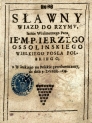 Publikacja wydana po wjeździe do Rzymu Jerzego Ossolińskiego