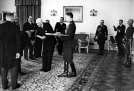 Uroczystość wręczenia przez prezydenta RP Ignacego Mościckiego medali za długoletnią służbę przedstawicielom rządu i władz sądowych, Warszawa 17.05. 1938 r.