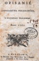 "Opisanie gospodarstwa pszczołowego w Szczorszach sporządzone roku 1785" Joachima Litawora Chreptowicza.