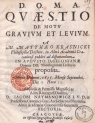"Qvaestio de motv gravivm et levivm a Matthaeo Krasnicki philosophiae doctore, in alma Academia Cracouiensi ... Mateusza Kraśnickiego.