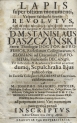 "Lapis super ostium monumenti, Vespere Sabbathi Sancti Revolvtvs : dum ab omni mortalitatis opere quievit æterne, [...]" Józefa Grzegorza Popiołka.