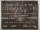 Tablica ku czci Gen. Aleksandra Pika w Katedrze Polowej WP w Warszawie.