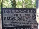 Grób Anny z Moczarskich Rothenburg-Rościszewskiej na cmentarzu Zakładu dla Niewidomych w Laskach pod Warszawą.
