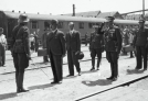 Powitanie nowo mianowanego wojewody stanisławowskiego Stefana Pasławskiego na dworcu kolejowym w Stanisławowie w 1936 roku.