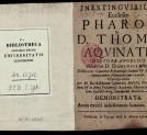 Bartłomiej Kazimierz Malicki "Inextingvibilis Ecclesiae Pharos in D. Thoma Aqvinate..." (strona tytułowa)