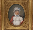 "Portret księżnej marszałkowej Elżbiety znanej jako Izabella z Czartoryskich Lubomirska (1733-1816) w starszym wieku" .