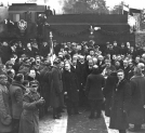 Uroczystość otwarcia linii kolejowej Radom-Warszawa na stacji w Bartodziejach 25.11.1934 r.
