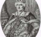 "Król Stanisław August Poniatowski (według współczesnego portretu Bacciarellego)."