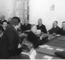 Posiedzenie sejmowej komisji regulaminowej w sprawie wydania pięciu przetrzymywanych za działalność antypaństwową posłów w styczniu 1927 roku.