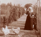 Helena Paderewska na swojej farmie kur rasowych w Riond-Bosson k. Morges w Szwajcarii
