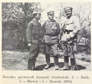 Dowódcy pierwszych kompanii strzeleckich: 2 - Zosik, 1 - Herwin i 3 - Scewola (1915).