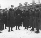 Inspekcja wojsk I Brygady Legionów Polskich przeprowadzana przez generała Felixa von Bartha i pułkownika Stanisława Szeptyckiego w Zambrowie 13.01.1917 r.