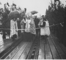 Poświęcenie mostu kolejowego na Dziśnie przez ks. biskupa Mariana Józefa Ryxa w lutym 1928 r.