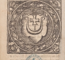 Herb Jana Przerębskiego, Podkanclerzego Koronnego (późniejszego Prymasa) w druku prawdopodobnie z roku 1557.