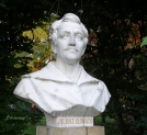 Popiersie Juliusza Słowackiego z jego pomnika w parku Jordana w Krakowie.