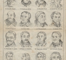 Strona 4 "Atlasu 300 portretów w drzeworytach zasłużonych w narodzie Polaków i Polek" z roku 1860.