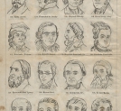 Strona 8 "Atlasu 300 portretów w drzeworytach zasłużonych w narodzie Polaków i Polek" z roku 1860.