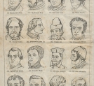 Strona 12 "Atlasu 300 portretów w drzeworytach zasłużonych w narodzie Polaków i Polek" z roku 1860.