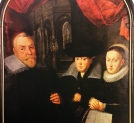 "Portret Christiana Henninga z żoną i córką" Hermana Hahna.