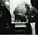 Ignacy Paderewski podczas wizyty w pracowni artysty malarza Wojciecha Kossaka w Nowym Jorku w 1932 r.