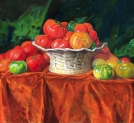 "Pomidory w porcelanowym koszyku" Tadeusza Noskowskiego.