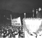 Przemówienie prezesa Obozu Zjednoczenia Narodowego gen. Stanisława Skwarczyńskiego na manifestacji antyczeskie w Warszawie z żądaniem zwrotu Zaolzia we wrześniu 1938 r.