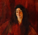 "Portret kobiety w czerwieni" Konrada Krzyżanowskiego.