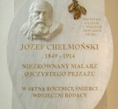Tablica upamiętniająca Józefa Chełmońskiego w kościele Świętego Krzyża w Warszawie.