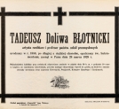 Nekrolog Tadeusz Błotnickiego.