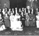Ślub Aliny Putiatyckiej z Janem Ślubicz-Załęskim w majątku hrabiostwa Plater-Zyberków w Górze, 20.04.1939 r.