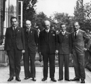 Drużyna polskch szachistów na Olimpiadzie szachowej o Puchar Hamilton-Russell w Warszawie w sierpniu 1935 roku.