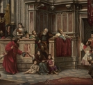"Scena w kościele - ofiara" Edwarda Lepszego.