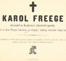 Nekrolog Karola Freege.