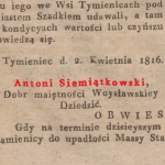  Antoni Siemiątkowski h. Jastrzębiec  
