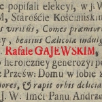  Rafał Tadeusz Gajewski (z Błociszewa Gajewski) h. Ostoja  
