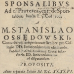  Stanisław Ossędowski (Osędowski, Ossendowski) h. Lis  