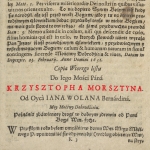  Krzysztof «młodszy» Morsztyn (Morstin) h. Leliwa  