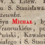  Michał Brzostowski h. Strzemię  