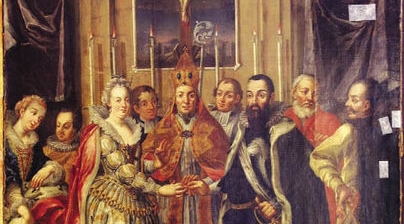  Mikołaj Radziwiłł "Czarny" zawiera w imieniu Króla Zygmunta II Augusta ślub (per procura) z Katarzyną Austriacką.  