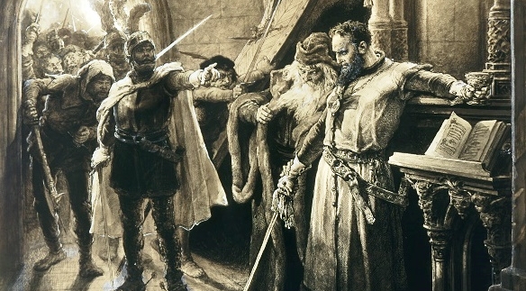  Śmierć Konrada Wallenroda"Oto są grzechy mojego żywota!" Michała Elwiro Andriollego.  