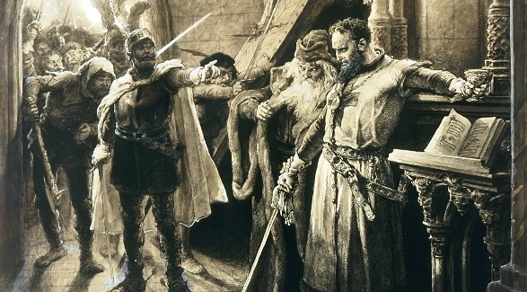  "Śmierć Konrada Wallenroda" ("Oto są grzechy mojego żywota!") Michała Elwiro Andriollego.  