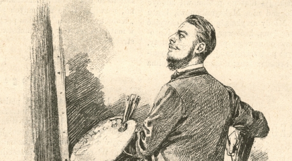  Władysław Podkowiński w pracowni.  