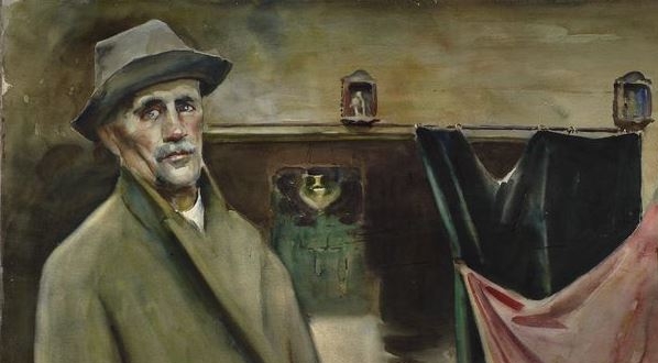  "Autoportret w pracowni w Bystrej" Juliana Fałata.  