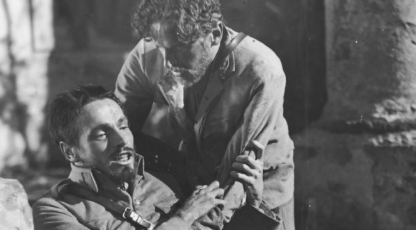  Zbigniew Staniewicz jako Zbig (z prawej) i nierozpoznany aktor w jednej ze scen filmu „Dzikie pola”.  