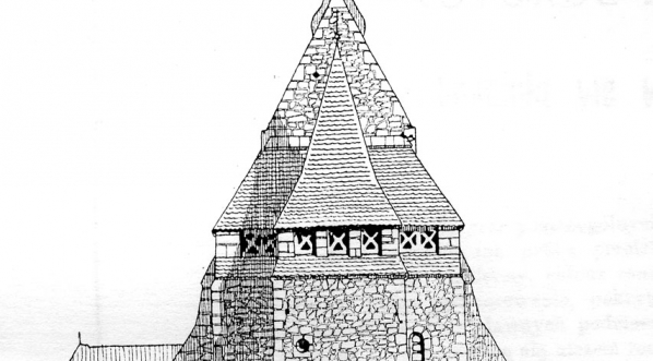 Projekt konkursowy kościoła w Orłowie wykonany przez Oskara Sosnowskiego.  