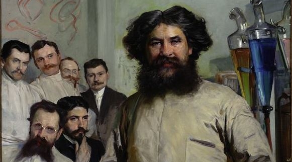  "Portret dr Ludwika Rydygiera z asystentami" Leona Wyczółkowskiego.  