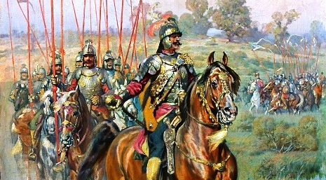  "Pochód huzarów"  Wacława  Pawliszaka.  