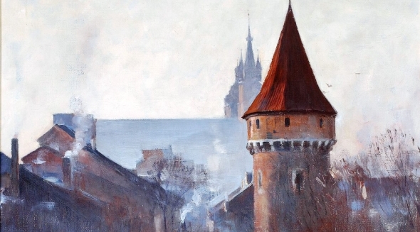  "Kraków rankiem" Juliana Fałata.  