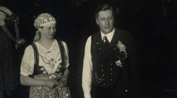  Państwo Malhomme podczas balu "Banderii Konnej" w Czeskim Cieszynie, 02.03.1935 r.  