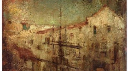  "Widok na domy w mieście we Włoszech" Witolda Pruszkowskiego.  